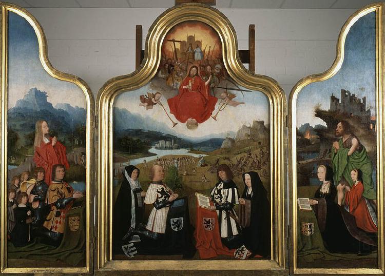 Jan Mostaert Triptych with the last judgment and donors china oil painting image